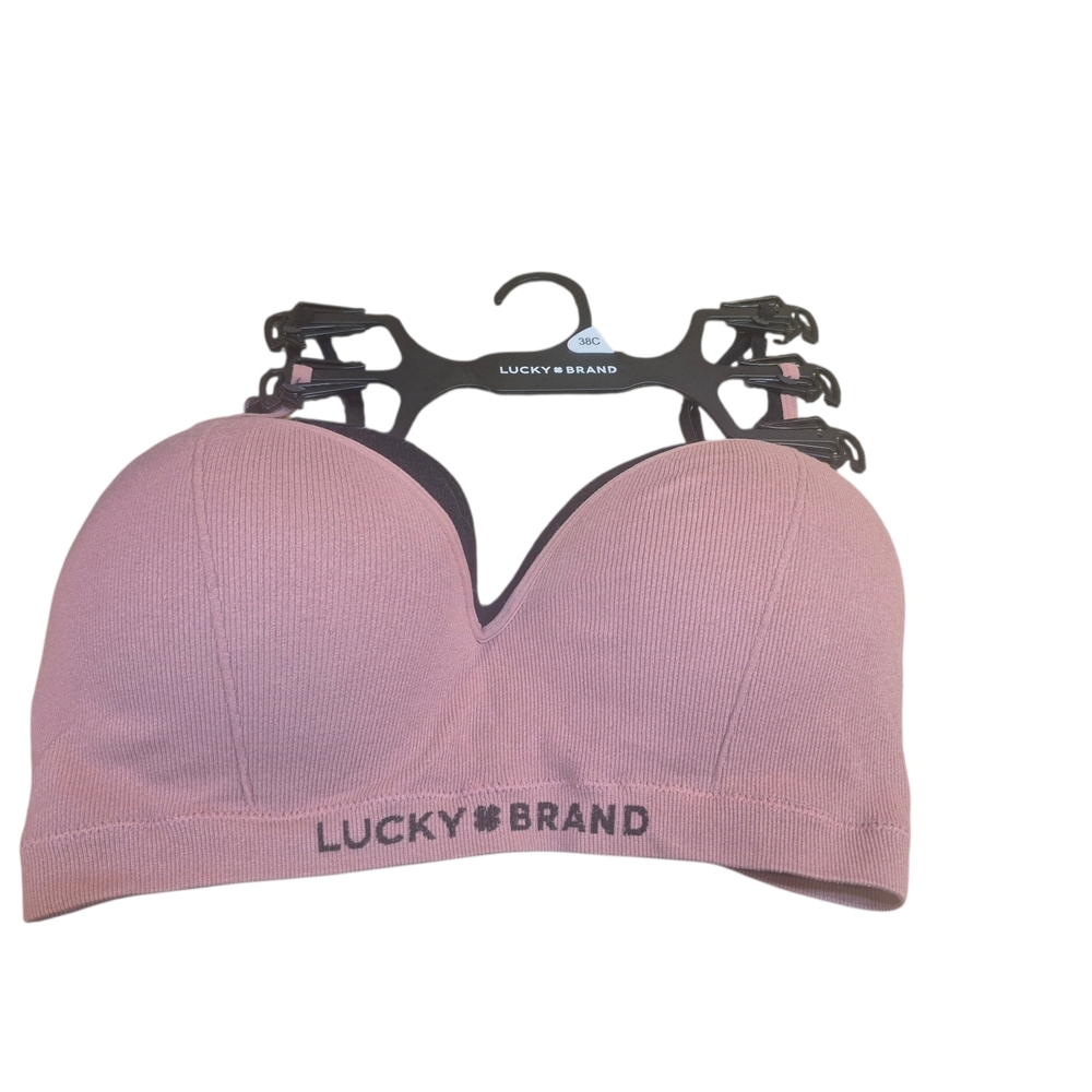 Lucky Brand Pink And Black Women's Intimate Bras Set Of 2 38c Sports Style